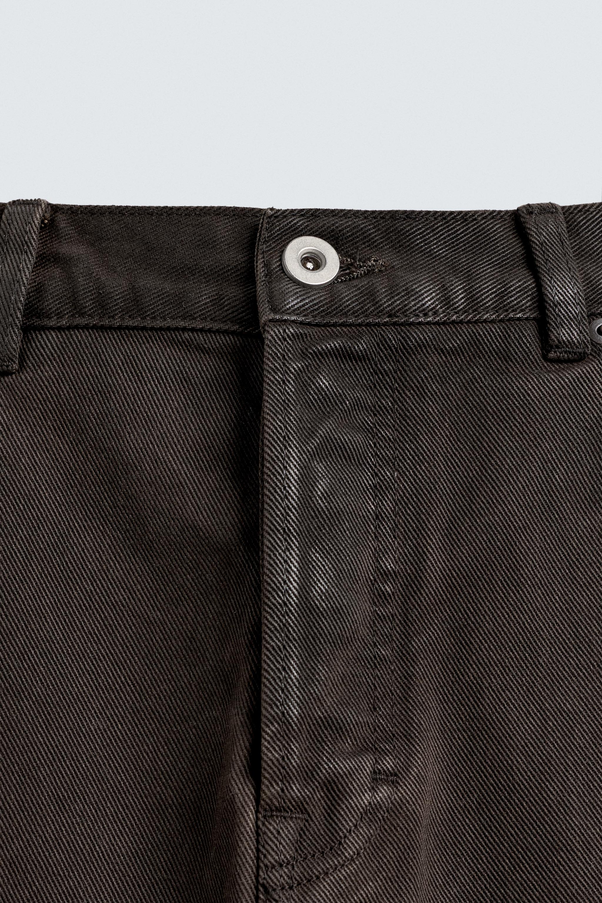 WAXED FINISH STRAIGHT FIT JEANS